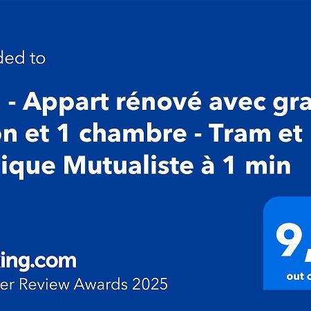 102 - Appart Renove Avec Grand Salon Et 1 Chambre - Tram Et Clinique Mutualiste A 1 Min Grenoble Dış mekan fotoğraf