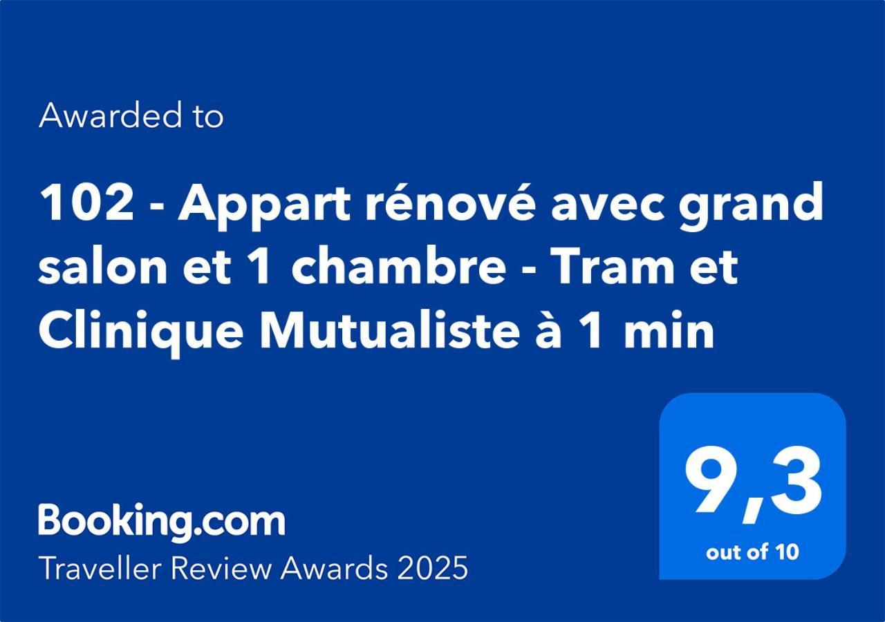 102 - Appart Renove Avec Grand Salon Et 1 Chambre - Tram Et Clinique Mutualiste A 1 Min Grenoble Dış mekan fotoğraf